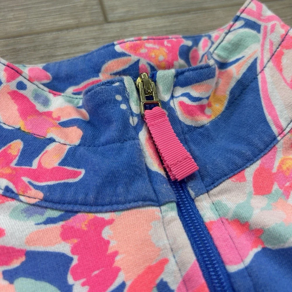 Lilly Pulitzer Girls Large (8-10) Sleeveless Shift Dress Bennet Blue Bay Dreamin